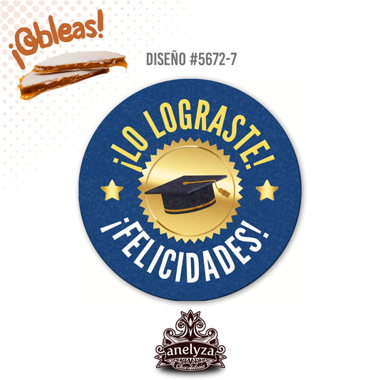OBLEAS RELLENAS PERSONALIZADAS DISEÑO 5672-7 GRADUACIÓN