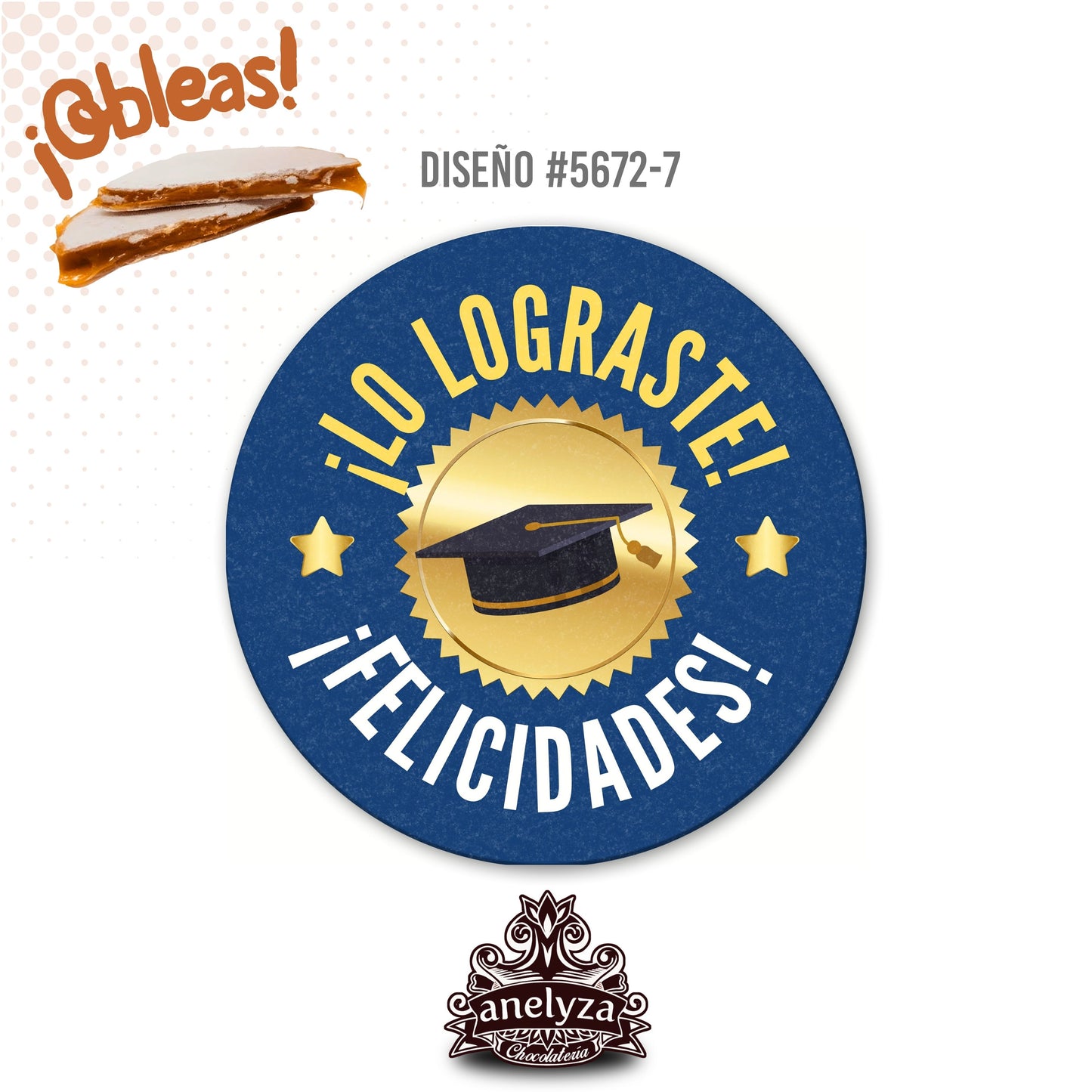 OBLEAS RELLENAS PERSONALIZADAS DISEÑO 5672-7 GRADUACIÓN