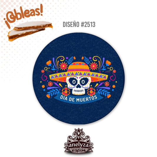OBLEAS RELLENAS PERSONALIZADAS DISEÑO #2513 DIA DE MUERTOS