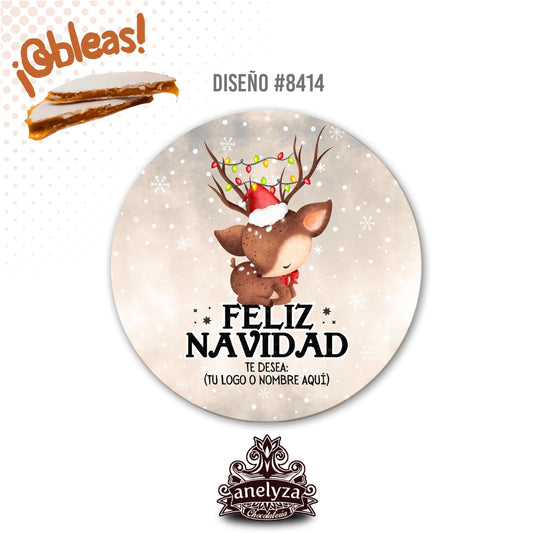 OBLEAS RELLENAS PERSONALIZADAS DE NAVIDAD DISEÑO #8414