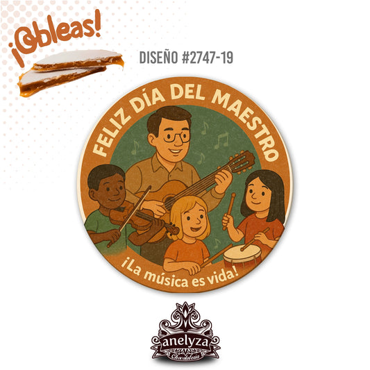 OBLEAS RELLENAS PERSONALIZADAS DISEÑ0 #2747-19 DÍA DEL MAESTRO