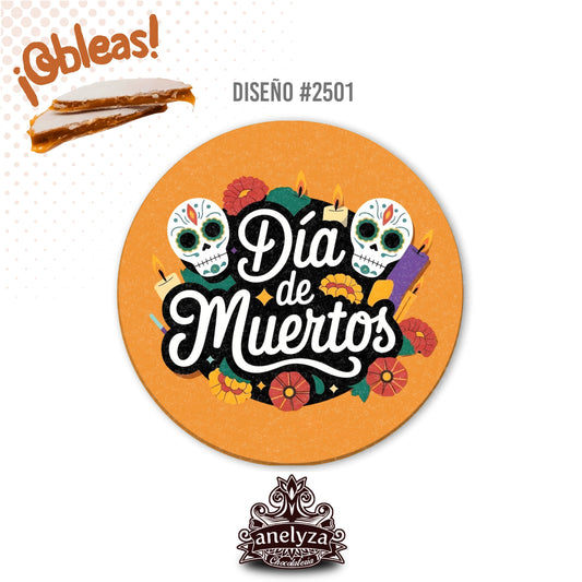 OBLEAS RELLENAS PERSONALIZADAS DISEÑO #2501 DIA DE MUERTOS