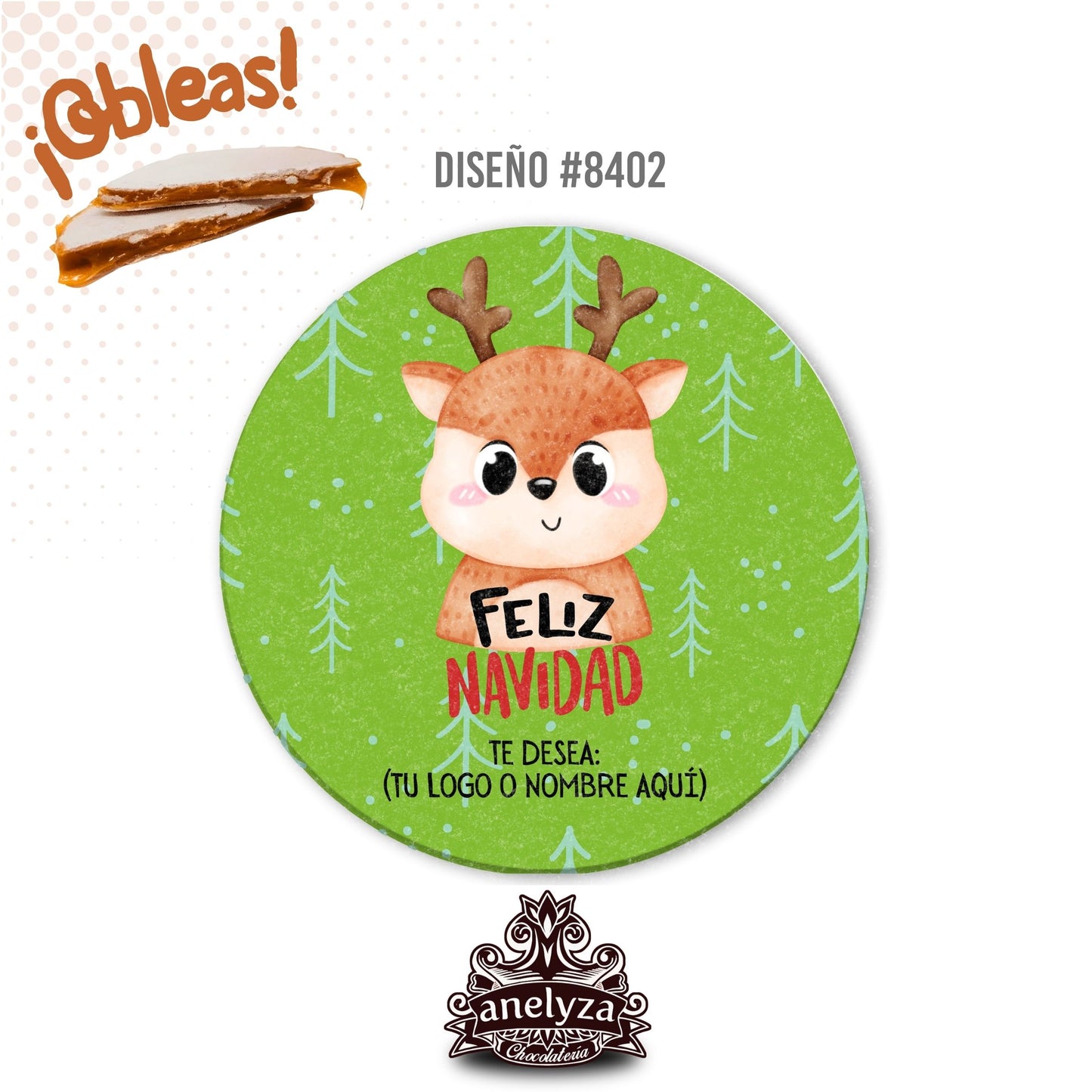 OBLEAS RELLENAS PERSONALIZADAS DE NAVIDAD DISEÑO #8402