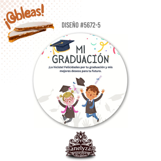 OBLEAS RELLENAS PERSONALIZADAS DISEÑO 5672-5 GRADUACIÓN