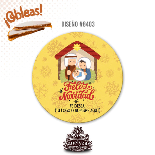 OBLEAS RELLENAS PERSONALIZADAS DE NAVIDAD DISEÑO #8403