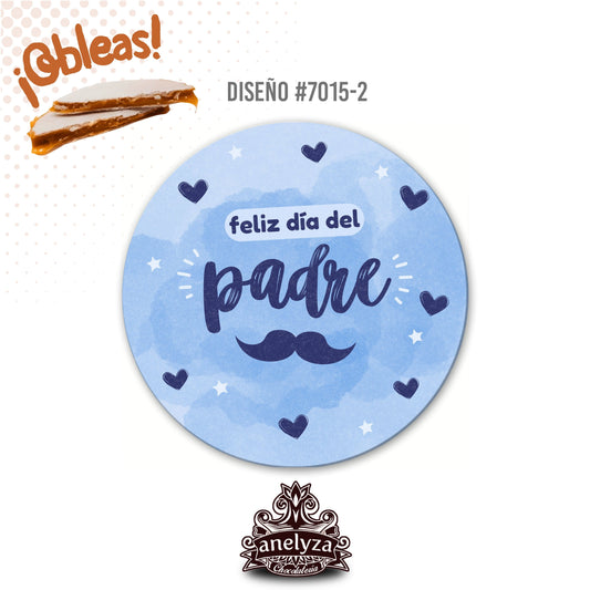 OBLEAS RELLENAS PERSONALIZADAS DISEÑ0 7015-2 DÍA DEL PADRE