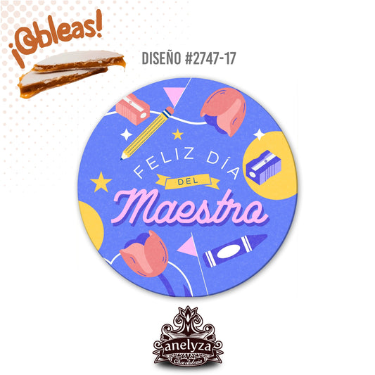 OBLEAS RELLENAS PERSONALIZADAS DISEÑ0 #2747-17 DÍA DEL MAESTRO