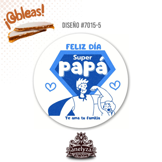 OBLEAS RELLENAS PERSONALIZADAS DISEÑ0 7015-5 DÍA DEL PADRE