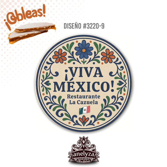 OBLEAS RELLENAS PERSONALIZADAS DISEÑO #3220-9 DÍA DE LA INDEPENDENCIA VIVA MÉXICO FIESTAS PATRIAS