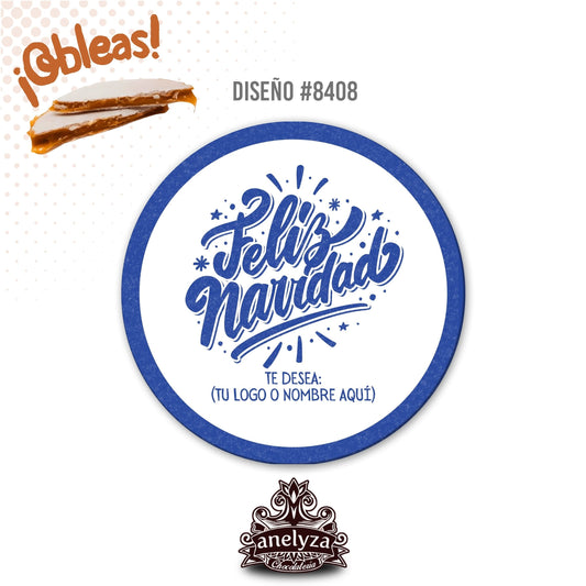 OBLEAS RELLENAS PERSONALIZADAS DE NAVIDAD DISEÑO #8408