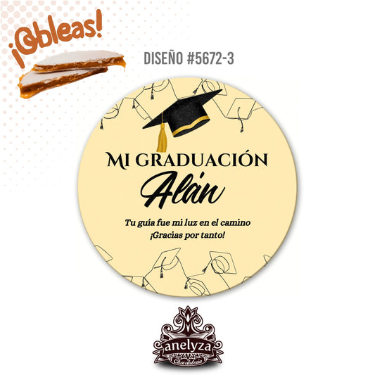 OBLEAS RELLENAS PERSONALIZADAS DISEÑO 5672-3 GRADUACIÓN
