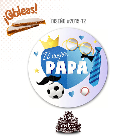OBLEAS RELLENAS PERSONALIZADAS DISEÑ0 7015-12 DÍA DEL PADRE