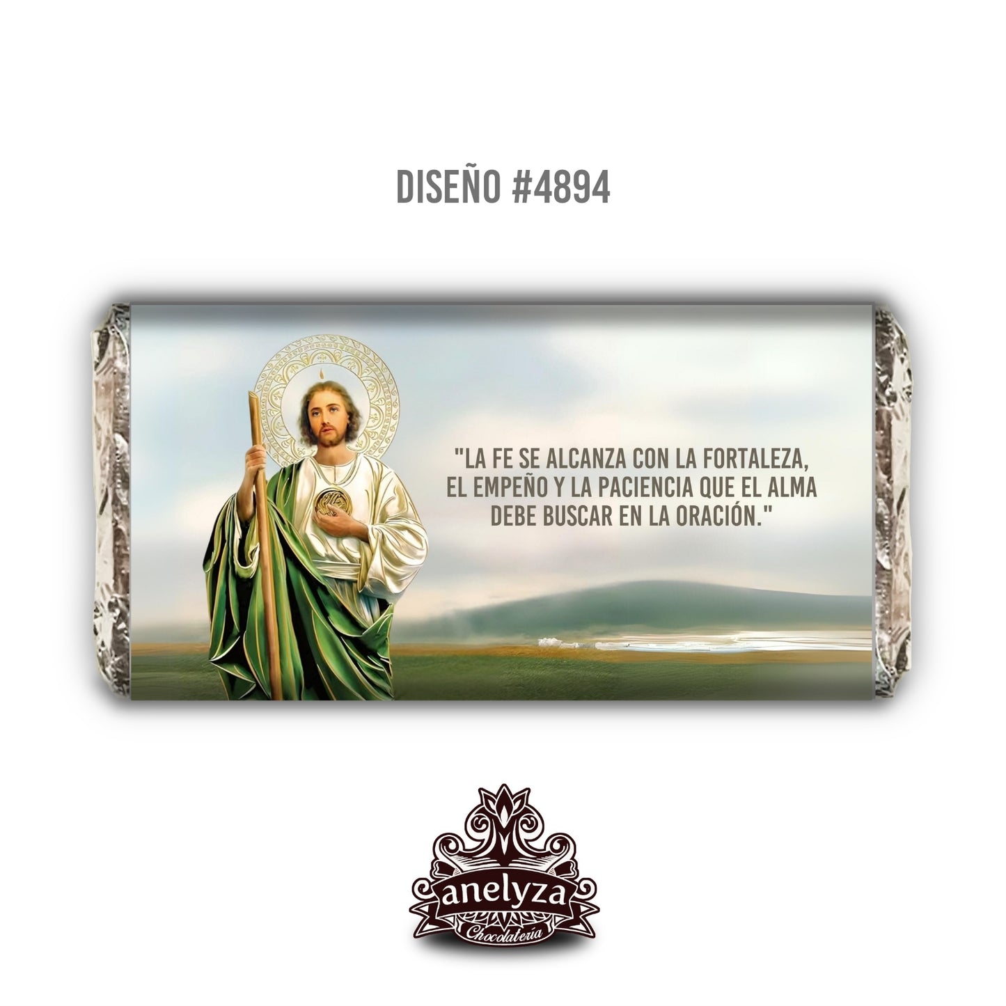 BARRAS DE CHOCOLATE PERSONALIZADAS DISEÑO #4894 SAN JUDAS TADEO