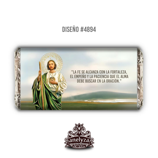 BARRAS DE CHOCOLATE PERSONALIZADAS DISEÑO #4894 SAN JUDAS TADEO