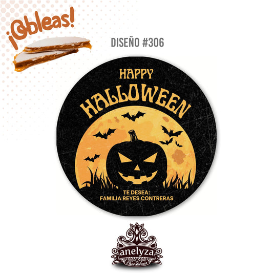 OBLEAS RELLENAS PERSONALIZADAS DISEÑO #306 HALLOWEEN