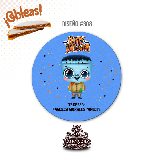 OBLEAS RELLENAS PERSONALIZADAS DISEÑO #308 HALLOWEEN