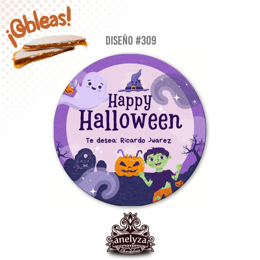 OBLEAS RELLENAS PERSONALIZADAS DISEÑO #309 HALLOWEEN
