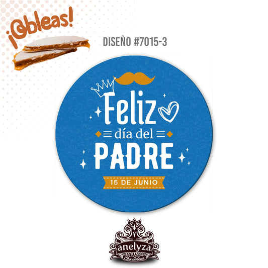 OBLEAS RELLENAS PERSONALIZADAS DISEÑ0 7015-3 DÍA DEL PADRE
