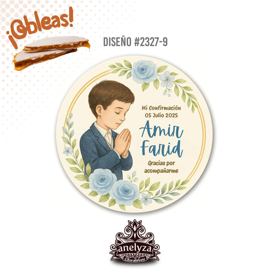 OBLEAS RELLENAS PERSONALIZADAS DISEÑO 2327-9 CONFIRMACIÓN