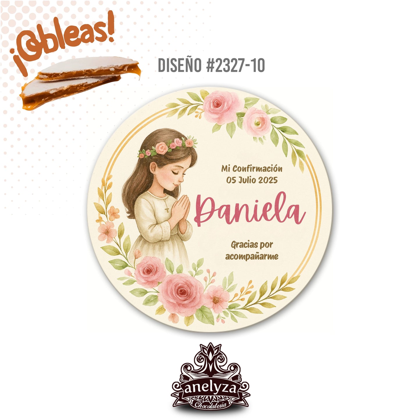 OBLEAS RELLENAS PERSONALIZADAS DISEÑO 2327-10 CONFIRMACIÓN