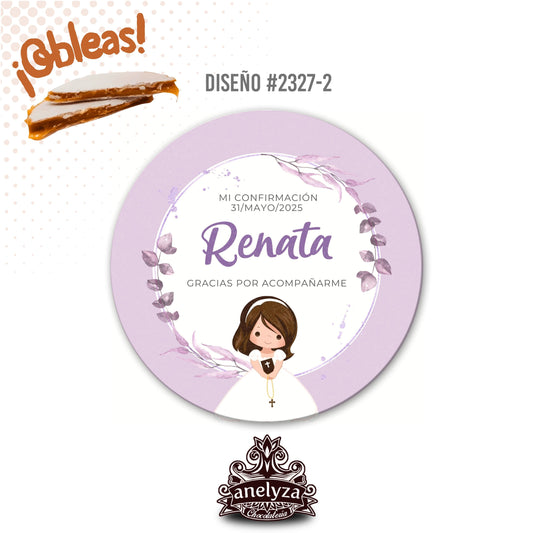 OBLEAS RELLENAS PERSONALIZADAS DISEÑO 2327-2 CONFIRMACIÓN