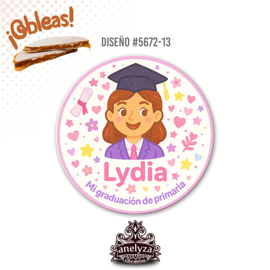 OBLEAS RELLENAS PERSONALIZADAS DISEÑO 5672-13 GRADUACIÓN