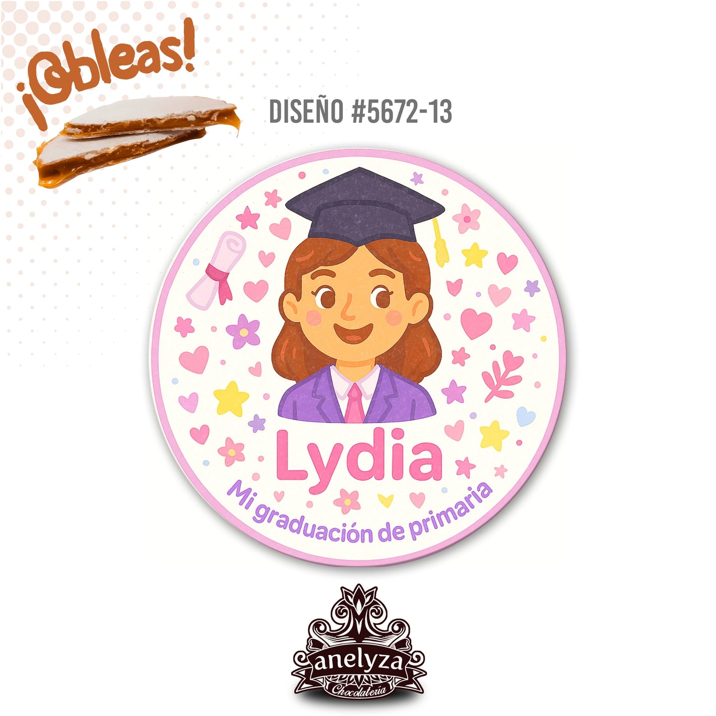 OBLEAS RELLENAS PERSONALIZADAS DISEÑO 5672-13 GRADUACIÓN
