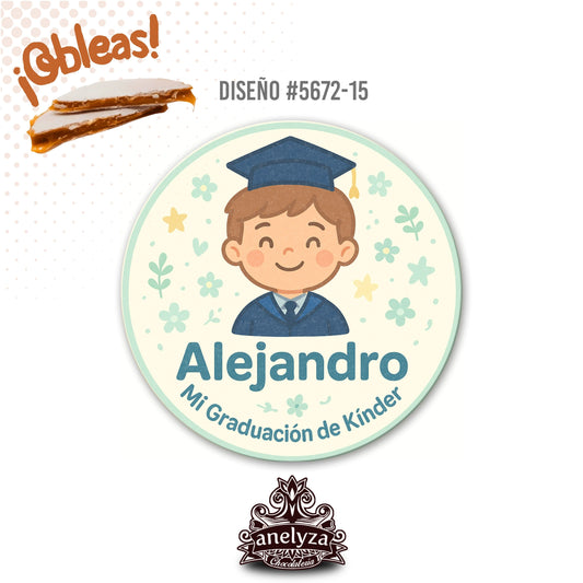 OBLEAS RELLENAS PERSONALIZADAS DISEÑO 5672-15 GRADUACIÓN