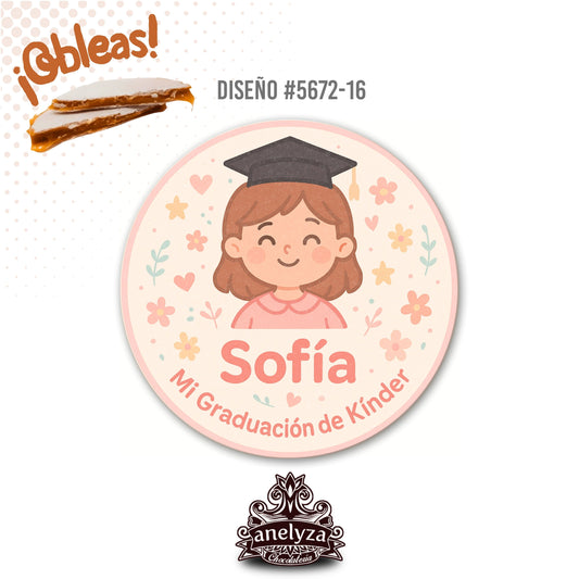 OBLEAS RELLENAS PERSONALIZADAS DISEÑO 5672-16 GRADUACIÓN
