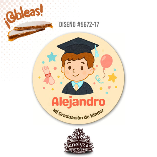 OBLEAS RELLENAS PERSONALIZADAS DISEÑO 5672-17 GRADUACIÓN