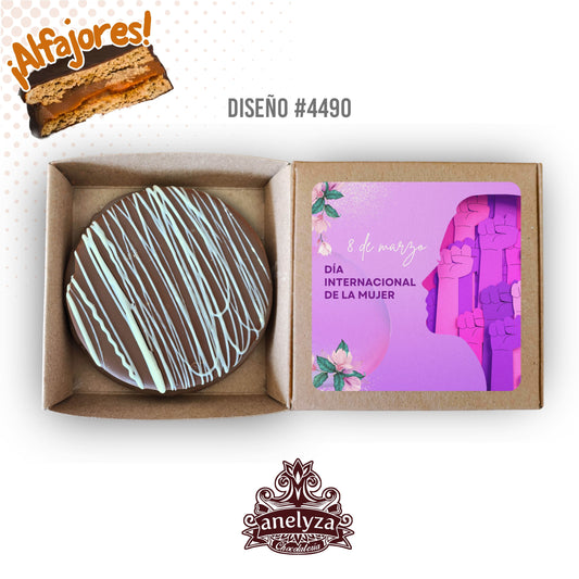 ALFAJORES PERSONALIZADOS DISEÑO #4490 DIA INTERNACIONAL DE LA MUJER