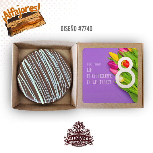 ALFAJORES PERSONALIZADOS DISEÑO #7740 DIA INTERNACIONAL DE LA MUJER