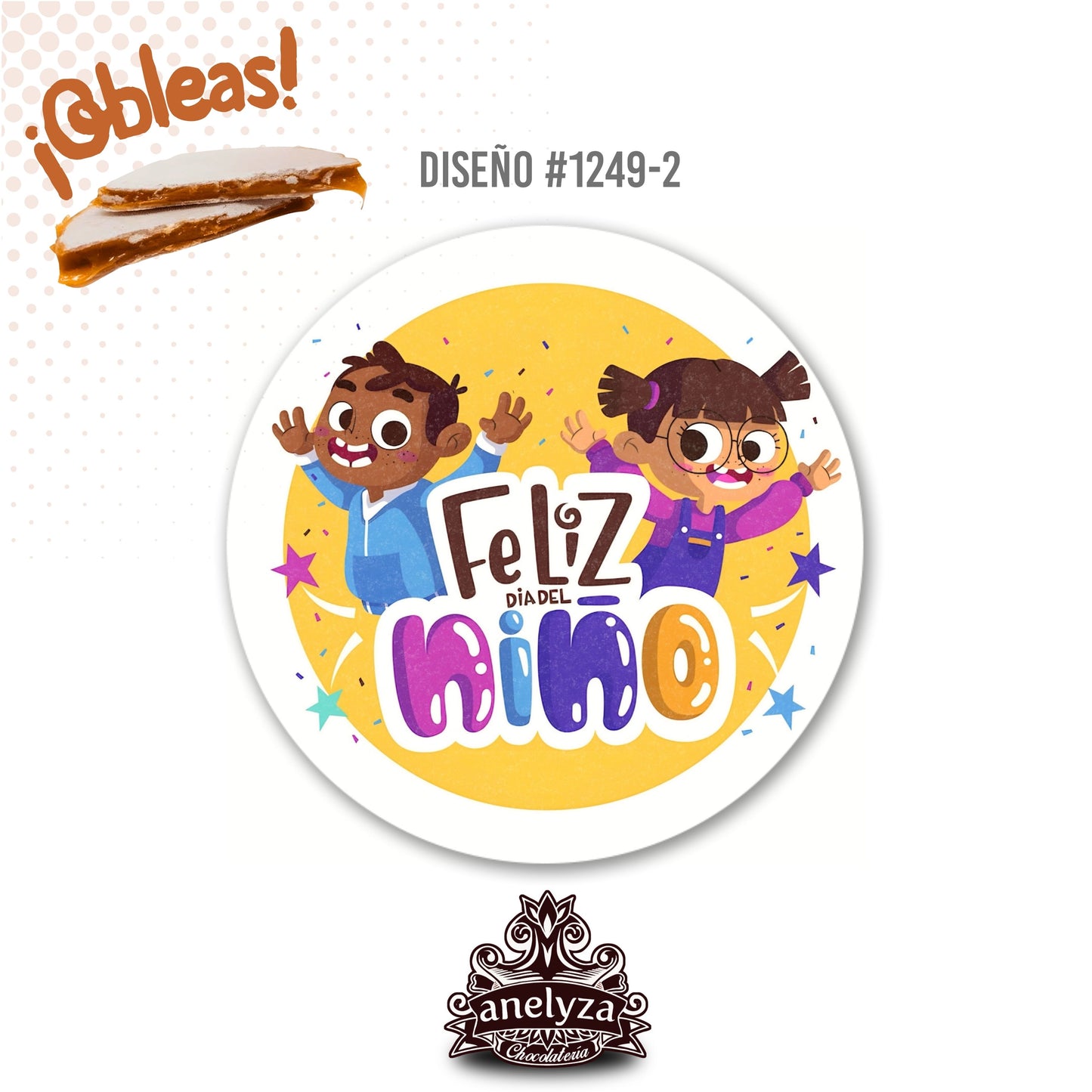 OBLEAS RELLENAS PERSONALIZADAS DISEÑ0 #1249-2 DIA DEL NIÑO