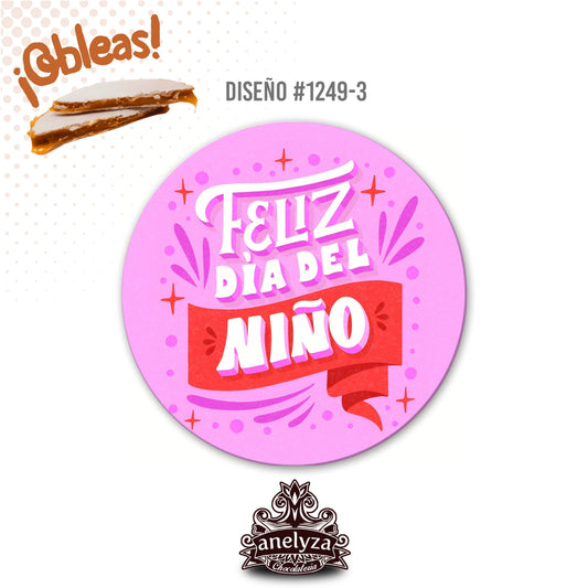 OBLEAS RELLENAS PERSONALIZADAS DISEÑ0 #1249-3 DIA DEL NIÑO