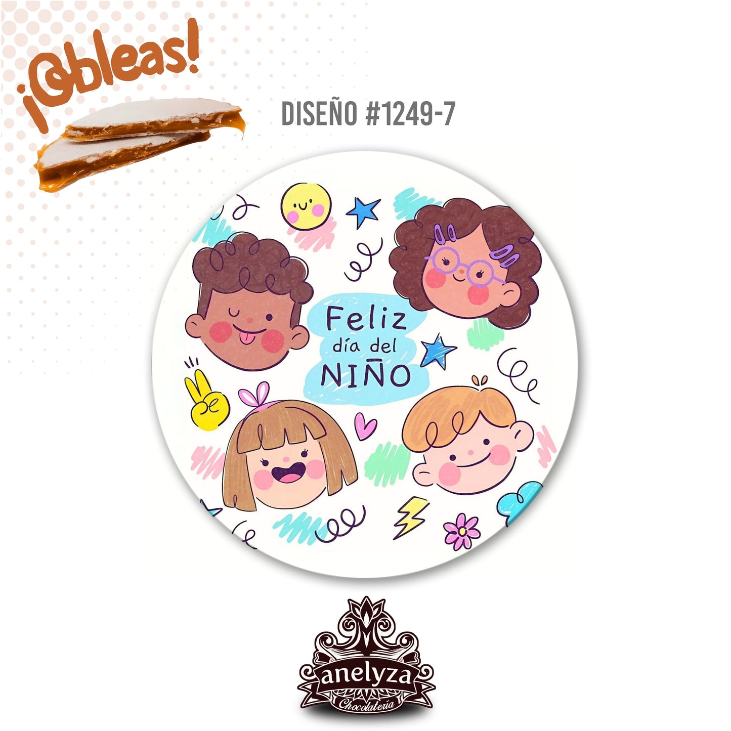 OBLEAS RELLENAS PERSONALIZADAS DISEÑ0 #1249-7 DIA DEL NIÑO