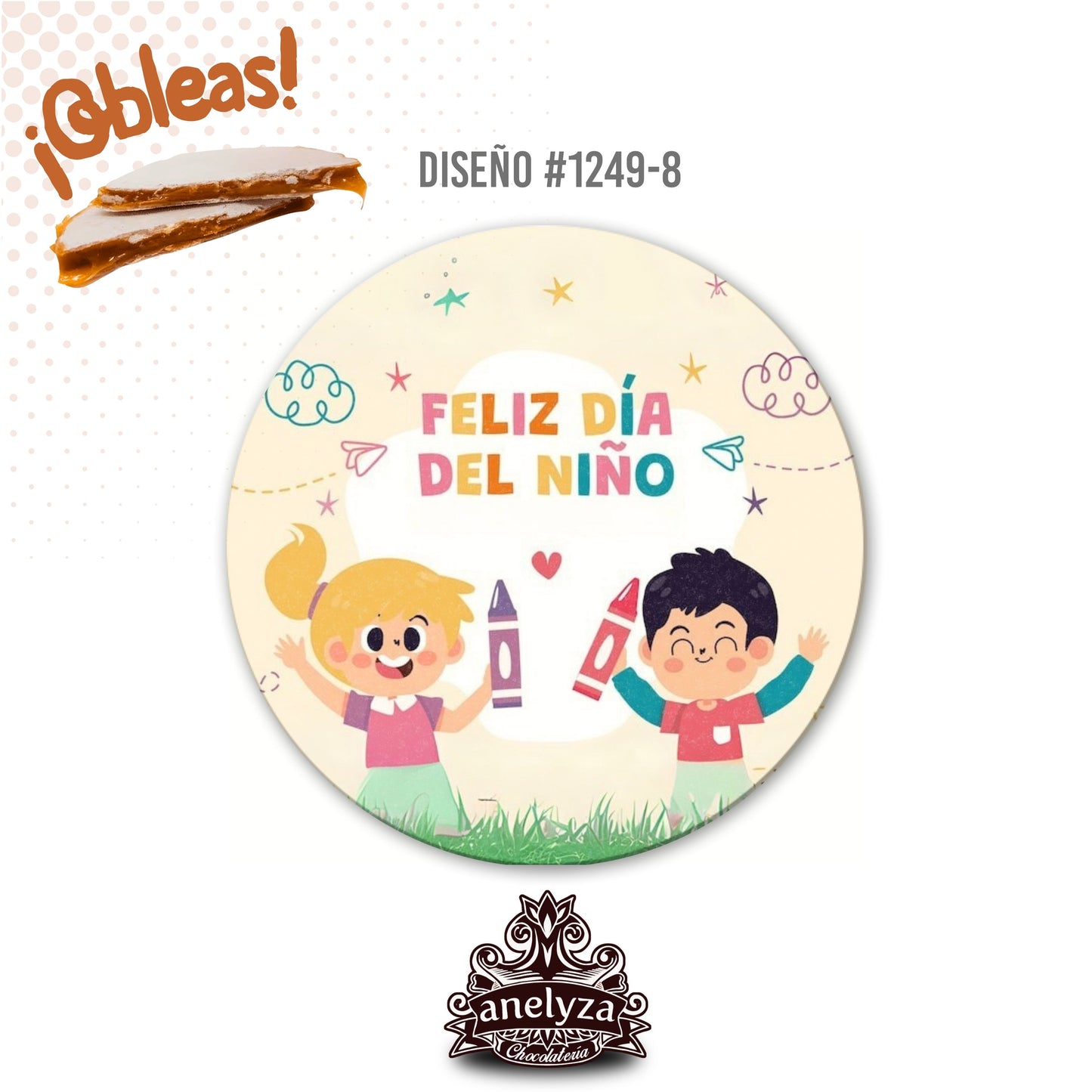 OBLEAS RELLENAS PERSONALIZADAS DISEÑ0 #1249-8 DIA DEL NIÑO