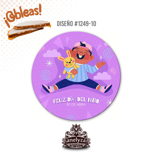 OBLEAS RELLENAS PERSONALIZADAS DISEÑ0 #1249-10 DIA DEL NIÑO