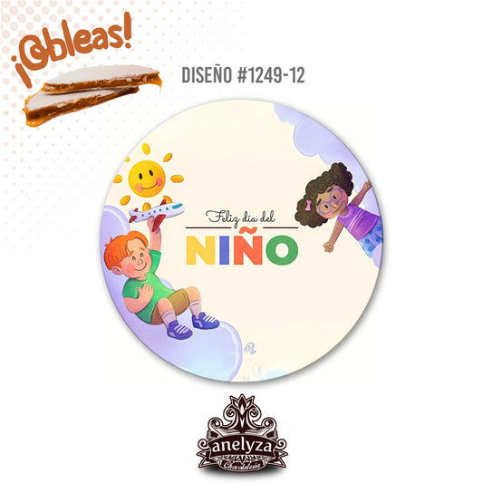 OBLEAS RELLENAS PERSONALIZADAS DISEÑ0 #1249-12 DIA DEL NIÑO