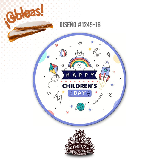 OBLEAS RELLENAS PERSONALIZADAS DISEÑ0 #1249-16 DIA DEL NIÑO