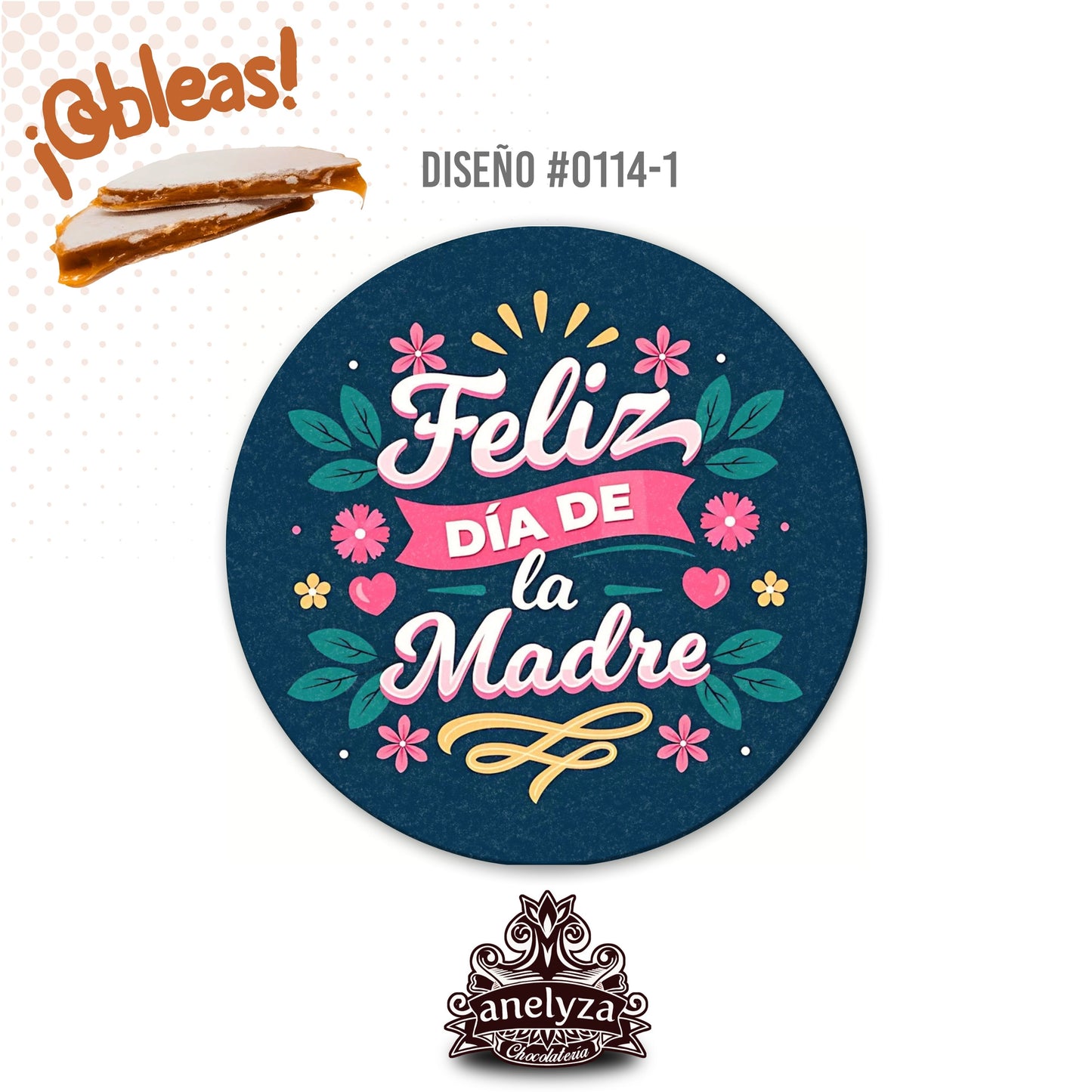 OBLEAS RELLENAS PERSONALIZADAS DISEÑ0 #0114-1 DIA DE LAS MADRES