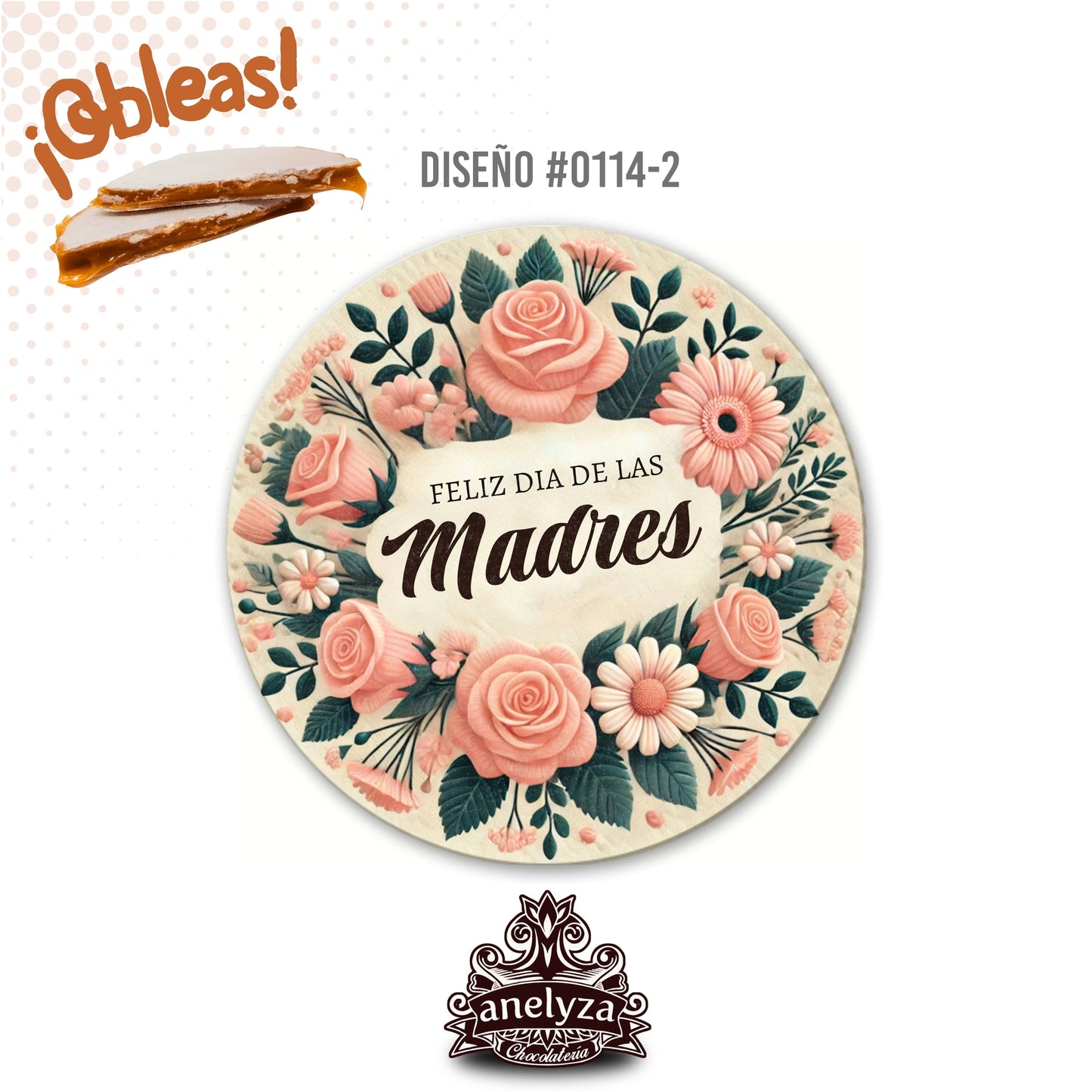 OBLEAS RELLENAS PERSONALIZADAS DISEÑ0 #0114-2 DIA DE LAS MADRES