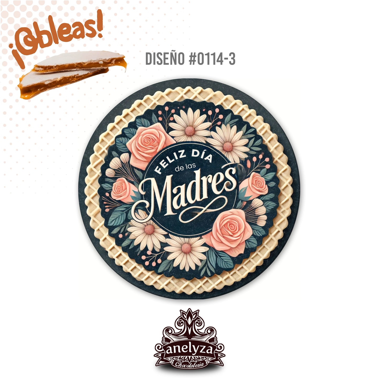OBLEAS RELLENAS PERSONALIZADAS DISEÑ0 #0114-3 DIA DE LAS MADRES