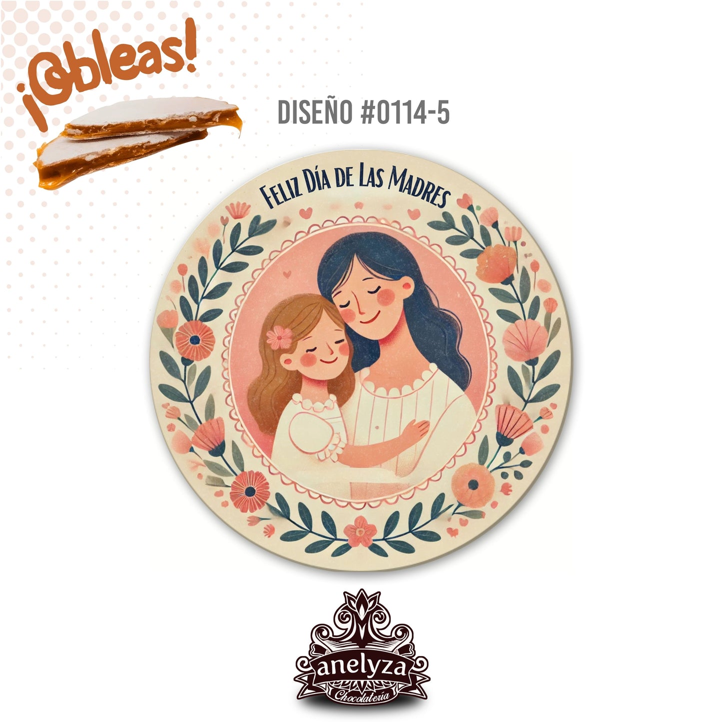 OBLEAS RELLENAS PERSONALIZADAS DISEÑ0 #0114-5 DIA DE LAS MADRES