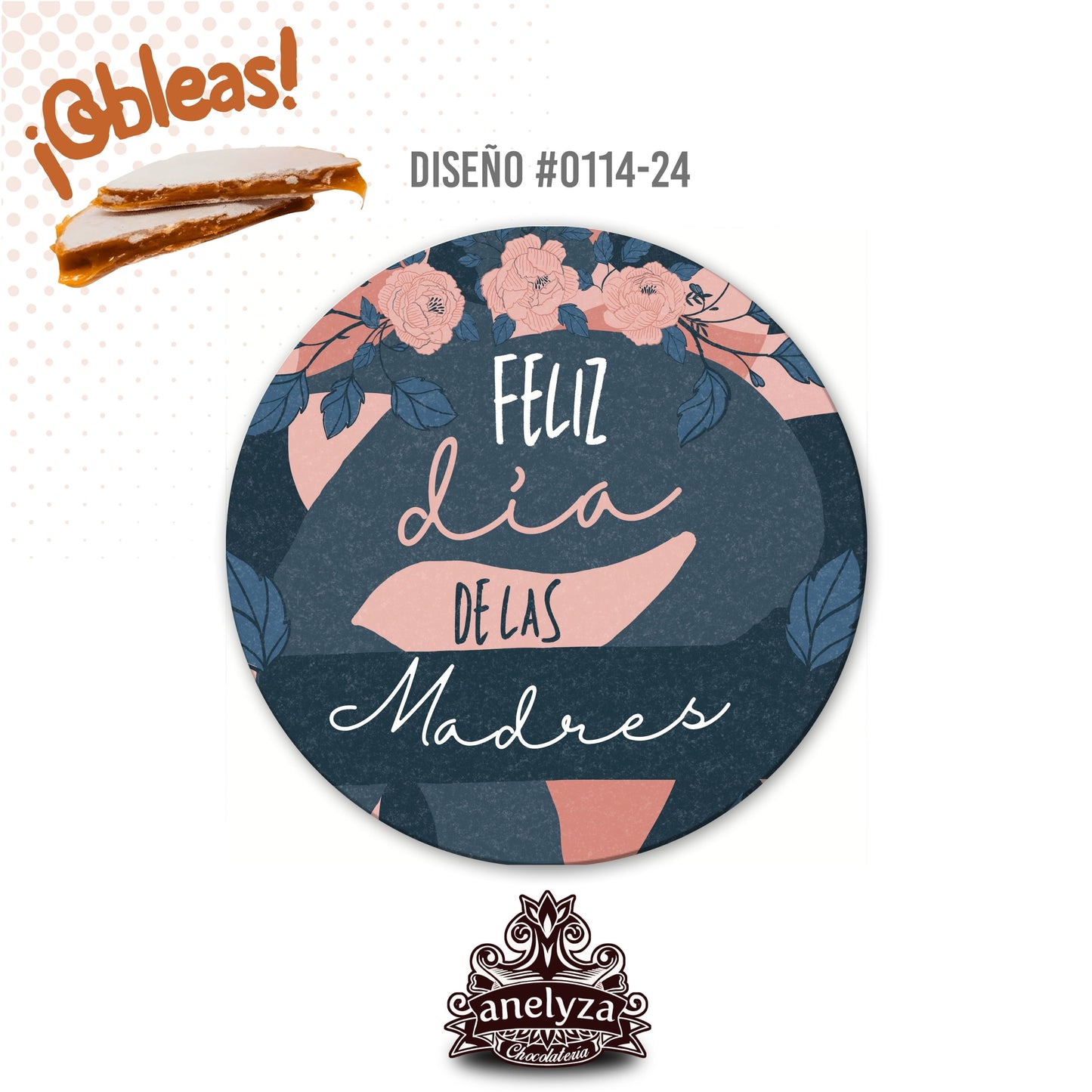 OBLEAS RELLENAS PERSONALIZADAS DISEÑ0 #0114-24 DIA DE LAS MADRES