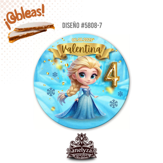 OBLEAS RELLENAS PERSONALIZADAS DISEÑO #5808-7 PRINCESAS FIESTAS INFANTILES