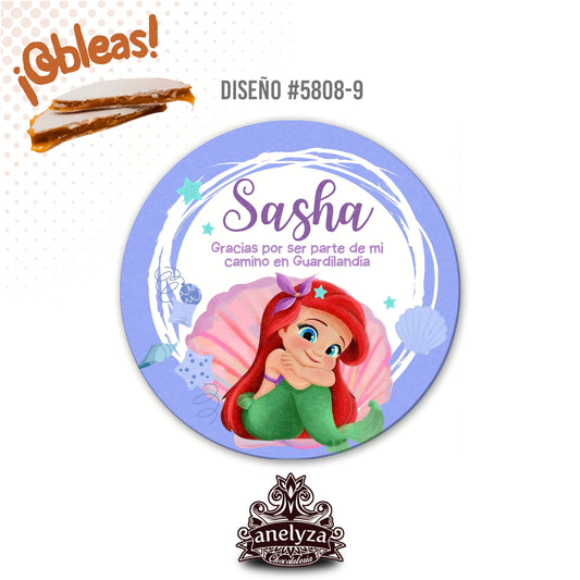 OBLEAS RELLENAS PERSONALIZADAS DISEÑO #5808-9 PRINCESAS FIESTAS INFANTILES