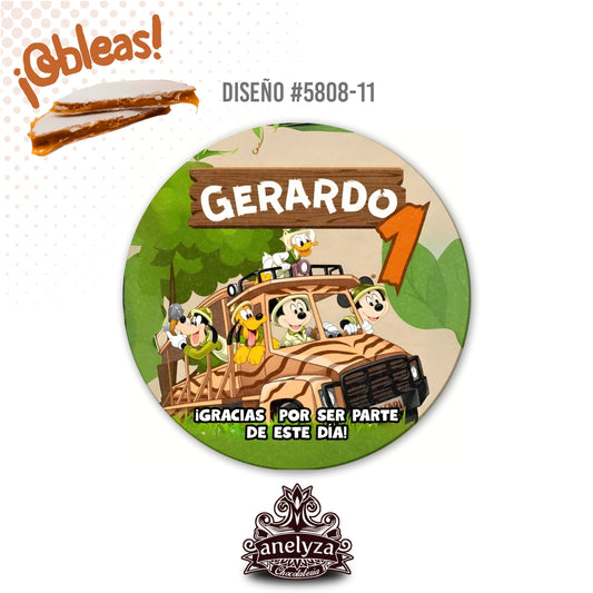 OBLEAS RELLENAS PERSONALIZADAS DISEÑO #5808-11 MICKEY MOUSE FIESTAS INFANTILES