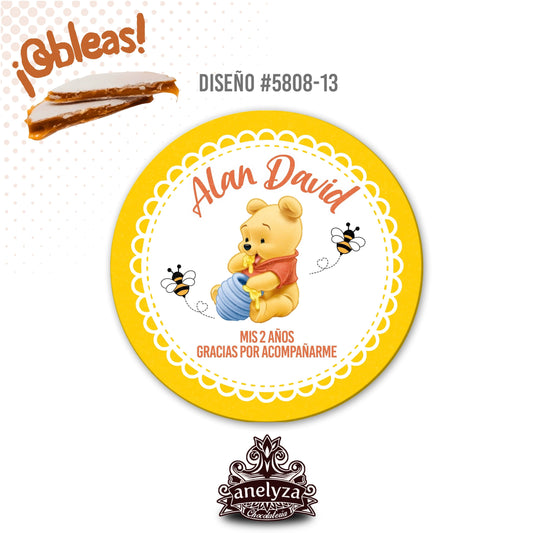 OBLEAS RELLENAS PERSONALIZADAS DISEÑO #5808-13 WINNIE POOH FIESTAS INFANTILES