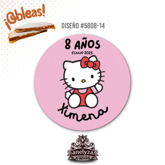 OBLEAS RELLENAS PERSONALIZADAS DISEÑO #5808-14 HELLO KITTY FIESTAS INFANTILES