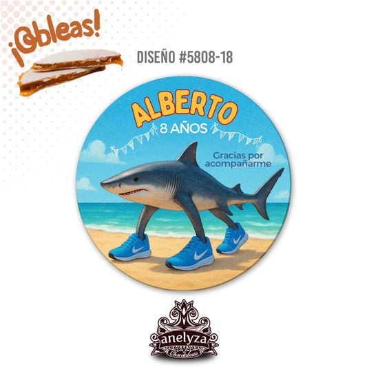 OBLEAS RELLENAS PERSONALIZADAS DISEÑO #5808-18 TRALALERO TRALALA BRAINROT FIESTAS INFANTILES